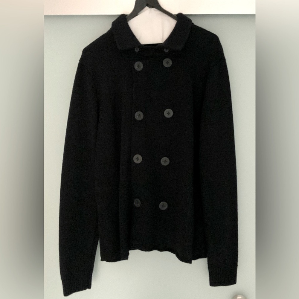 Vince black XXL pea coat style sweater